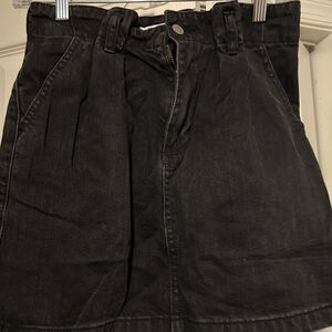 Black Denim Juniors Skirt